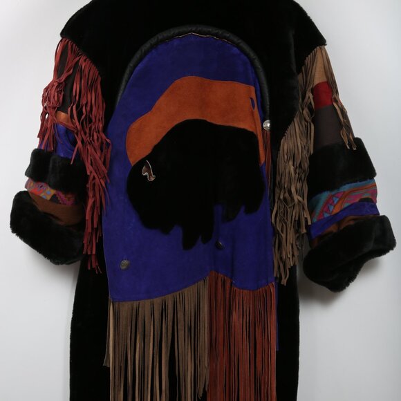 Where the Buffalo Roam Vintage Coat Cowgirl Western Southwestern Yellowstone - Picture 12 of 14